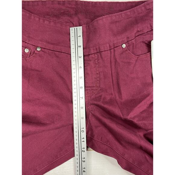 Jag Jeans Womens 16 Burgundy Slim Leg Pull On Stretch Pants Hi Rise Elastic NWT - Picture 4 of 12